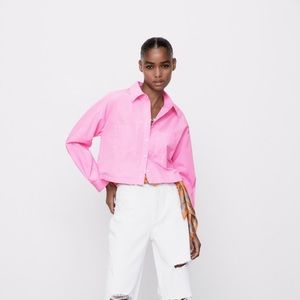 CROPE SHIRT ZARA PINK